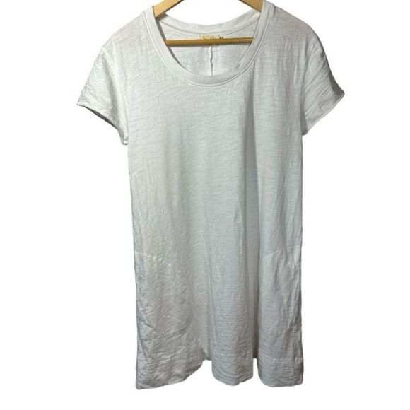 Nation LTD Thick Slub Tee Dress Tshirt Pockets XS White - Picture 1 of 5